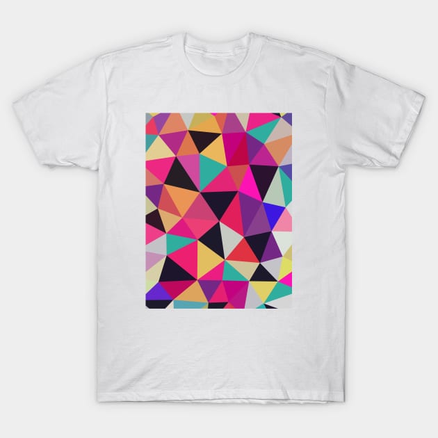 Neon Mess Tris T-Shirt by Beth Thompson Art